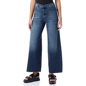 7 For All Mankind Zoey Luxe Vintage met Raw Cut Jeans, Dark Blue, Regular