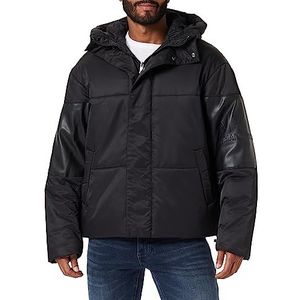Armani Exchange Nylon jas met capuchon voor heren, zwart, XL