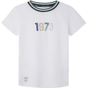 Pepe Jeans Radley T-shirt voor jongens, wit (wit), 16 jaar, Wit (wit), 16 jaar