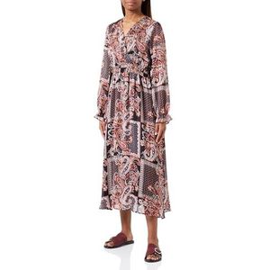 LEOMIA Dames maxi-jurk met paisley-print 10526494-LE02, zwart meerkleurig, M, Zwart meerkleurig., M