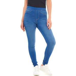 M17 Denim jeans jeggings voor dames, skinny fit, klassieke vrijetijdsbroek met zakken, Helder blauw, 46