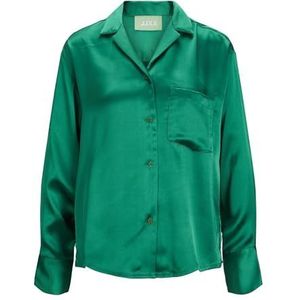 JACK & JONES Dames Jjxx Jxeva Ls Comfort Satijn Shirt Noos Blouse, Jolly Green., XS