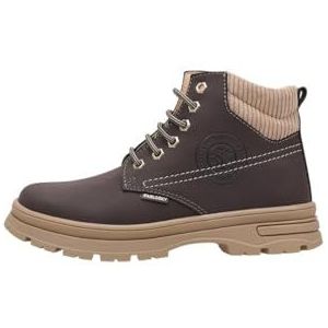 Pablosky Leader-tech uniseks laarzen met veters en ritssluiting, Bruin, 38 EU