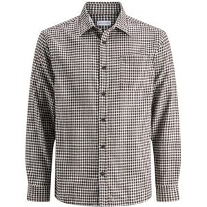 Jjjames Mini Check Shirt Ls Pls - Plus Size, navy blazer, 4XL