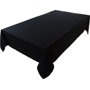 Hoogwaardig tafelkleed tafellinnen van 100% katoen collectie concept, kleur en grootte naar keuze (tafelkleed - 120x160cm, zwart)