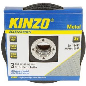 KINZO Grinding disc metaal 125 mm, 71774
