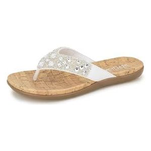 Kenneth Cole REACTION Women's Glam-athon Flat Sandal, White, 7.5 M US