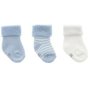 Cambrass Sokken voor baby's, effen, hemelsblauw, T.000 (15-16) (3-pack)