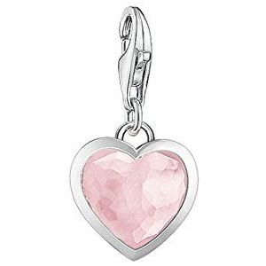 Thomas Sabo Bedelhanger voor dames hart rozenkwarts Charm Club 925 sterling zilver 1361-034-9