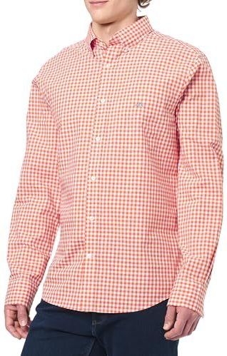 GANT Overhemd  navy / lichtgrijs / oranje / wit