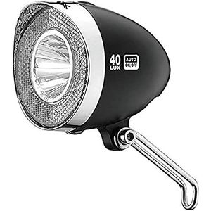 XLC Retro Switch Koplamp - CL-F20 - Standlicht - Sensor -Led - Naafdynamo - Zwart