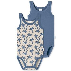 SCHIESSER Rompertje/body 'Nature Love'  crème / blauw denim