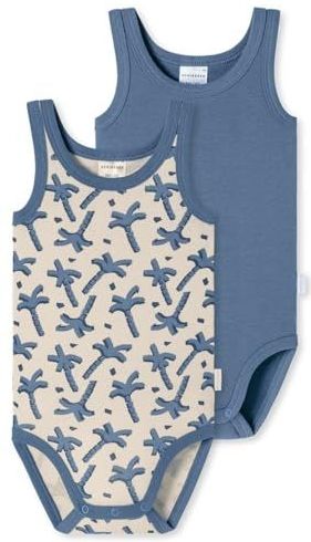 SCHIESSER Rompertje/body 'Nature Love'  crème / blauw denim