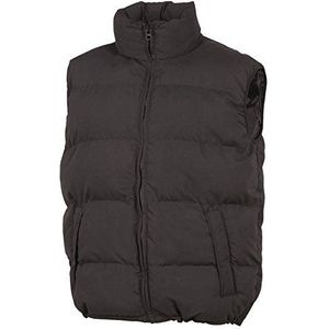 Deltaplus GRANDNO3X gewatteerd vest van polyester met PU-coating, zwart, maat 3XL