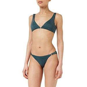 Emporio Armani Swimwear Emporio Armani Lurex Textured Yarn Triangle and Brief Bikini Set, Tropical Green, S, Tropical Green, S