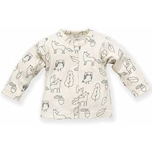 Pinokio Baby Jacket Long Sleeve Secret Forest, 100% katoen ecru, Forest Theme, Unisex Gr. 56-74 (62), ecru forest, 62 cm