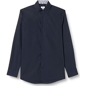 Seidensticker Zakelijk overhemd voor heren, donkerblauw, 42 NL