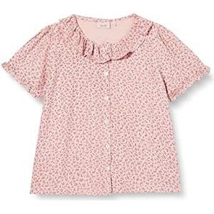Noa Noa miniature Mini Ditzy Viscose T-shirt voor meisjes, Print roze, 10 Jaar