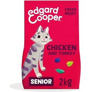 Edgard & Cooper Kattenvoer, gesteriliseerd of actief, voor volwassenen, natuurlijk, zonder granen, gemakkelijk verteerbaar, gezonde voeding, lekker en evenwichtig (senior, kip/kalkoen, 2 kg)