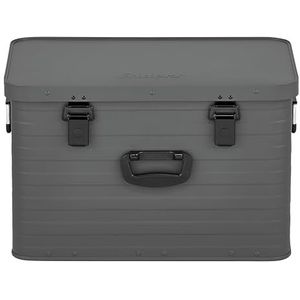 Enders® Aluminium box Toronto L Grey, 63 liter, aluminium box 1 mm wanddikte, spatwaterdicht, stapelbaar - aluminium kist, metalen doos met deksel - te gebruiken als transportbox, grijs 3887
