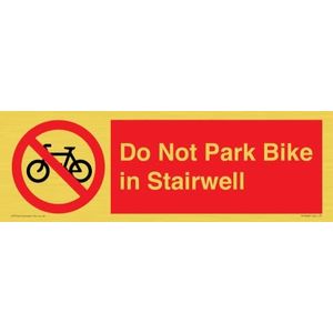 Do Not Park Bike in Trapbord - 300x100mm - L31