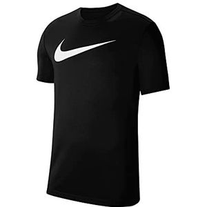 Nike Heren Short Sleeve Top M Nk Df Park20 Ss Tee Hbr, Zwart, Wit, CW6936-010, S
