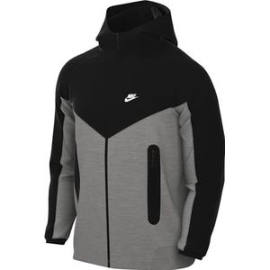 Nike Sportswear Tech Fleece Windrunner Heren Full Zip Hoodie, Heather/Zwart, XXL