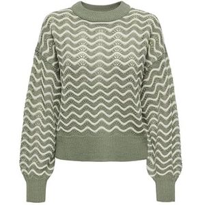 JDY Jdyrita L/S Short Struc Pull KNT Noos, blauw (sea spray), S