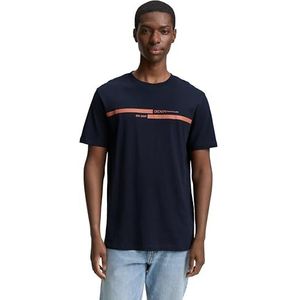 TOM TAILOR Denim 1048289 T-shirt, 10668 - Sky Captain Blue, XXL heren, 10668 - Sky Captain Blue, XXL