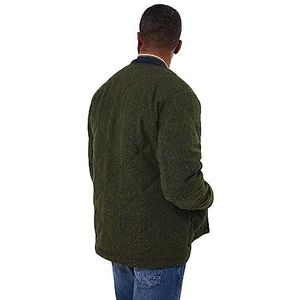 Joe Browns Gewatteerde jas voor heren, met ronde hals, wolmix, groen, groot, Groen, L