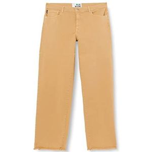 Love Moschino Casual broek voor dames, boyfriend met Brand Heart Back Tag, Rust Licht Bruin, 32