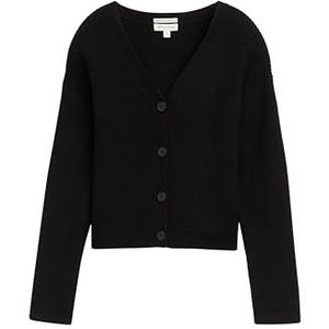 TOM TAILOR Cropped cardigan voor meisjes en kinderen, 36423 - Heavy Black, 164