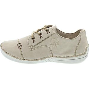 Rieker 52520 lage veterschoenen voor dames, beige, 38 EU, beige, 38 EU