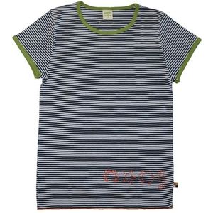 loud + proud Dames T-shirt, gestreept 133, blauw (ultramarin)., 44