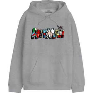 Marvel Sweatshirt met capuchon voor heren, Grijs Melange, XL