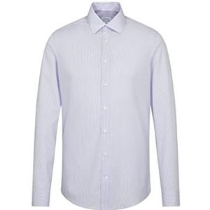 Seidensticker Business overhemd - slim fit - strijkvrij - Kent kraag - lange mouwen - 100% katoen, blauw (lichtblauw 11), 44