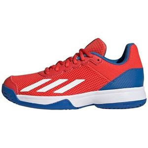 adidas Unisex Courtflash K Shoes-Low (Non Football), Bright Red Ftwr White Bright Royal, 34 EU
