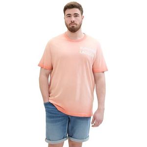TOM TAILOR Heren T-shirt, 12642 Hazy Coral Rose, 5XL