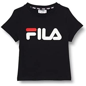 FILA Unisex Sala Classic Logo T-shirt voor kinderen, zwart beauty, 98/104 cm