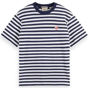 Scotch & Soda - Core - Gestreept T-shirt - Navy/White - Regular Fit