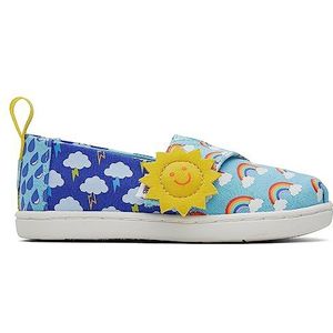 TOMS Jongensmeisjes klassieke Alpargata Loafer Flat, Blauw Glow-in-Dark Zonnig Weer, 5 UK Kind, Blauwe gloed in donker zonnig weer, 38 EU