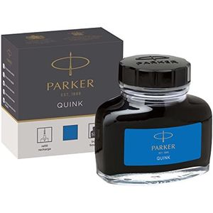 Parker QUINK vulpen inktfles | uitwasbaar blauw | 57 ml vulpen navulling