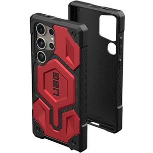 URBAN ARMOR GEAR Monarch Pro Case Samsung Galaxy S24 Ultra Hoesje [Magnetische ring, Designed for Samsung"" gecertificeerd, Draadloos opladen compatibel, 6m valbescherming] rood (crimson)