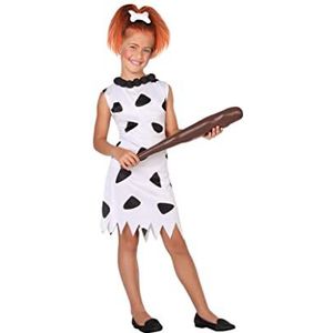 Atosa 56838 Infantil kostuum Caveman/Cavewoman 5-6, zwart/wit, 5 tot 6 jaar