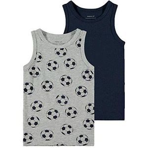 NAME IT KIDS NMMTANK TOP 2P - Grijs - Katoen - Jongens Onderhemd