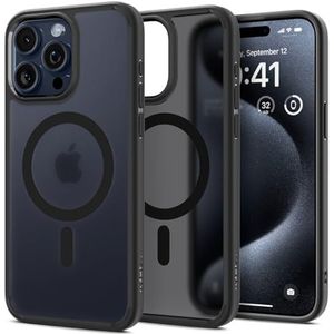 Spigen Ultra Hybrid Frost MagFit Case Compatibel met iPhone 15 Pro Max hoesje -Black