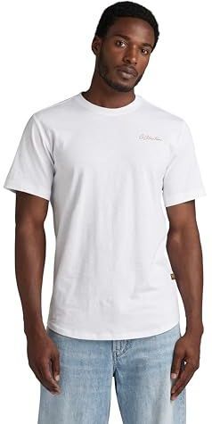 G-STAR Heren Back Gr Lash R T T-shirts, wit (White D24431-c372-110), L