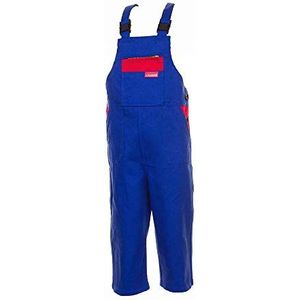 Maat 146/152 kinderen Planam Junior tuinbroek BW korenblauw rood model 0164