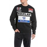 REPLAY - M6718 .000.22890CS - Trui - Katoen - Blauw