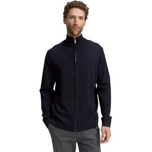 Tom Tailor - BASIC KNIT JACKET - Cardigan - Blauw - Regular Fit